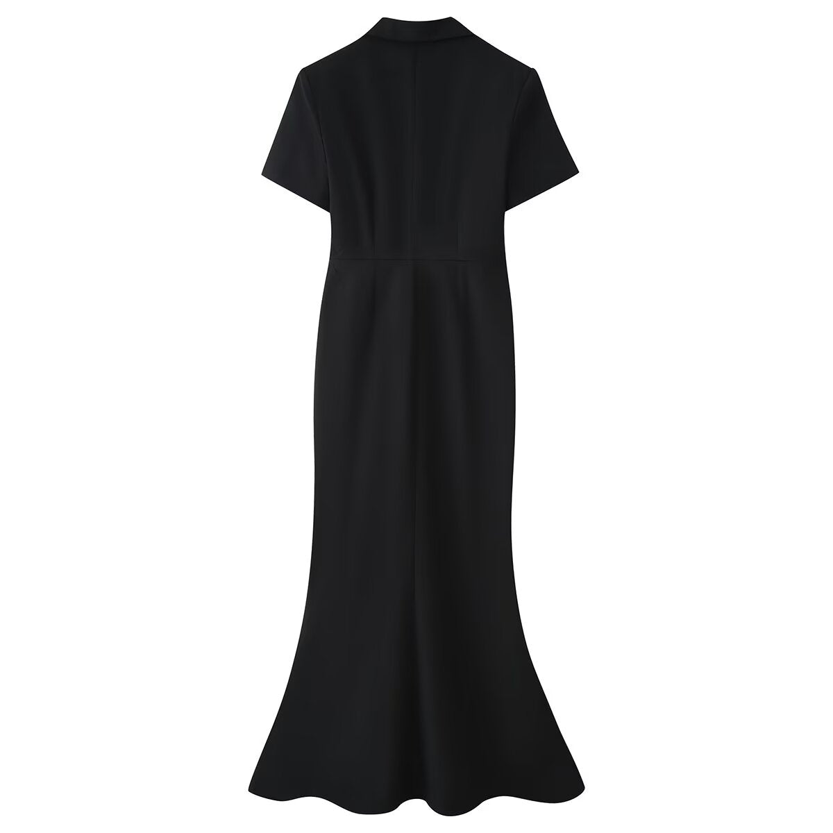 Women Clothing Summer Elegant Collared Single Breasted Slim Dress  DestGlow
