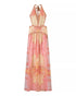Halterneck Printed Tie Dye Dress Women Clothing Summer Stylish Printed Tie Dye Dress  DestGlow