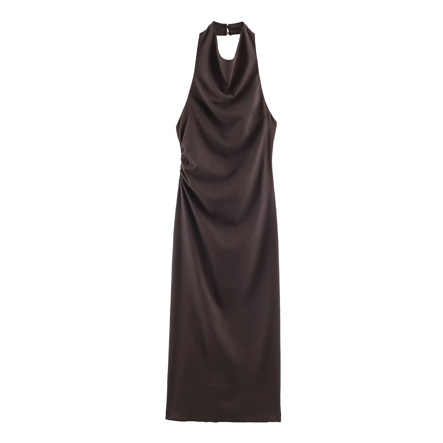 Women Clothing Summer Halter Backless Midi Dress  DestGlow