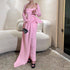 Summer Elegant Sexy Shawl Tube Top Slit Ball Dress Two Piece Set  DestGlow