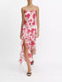 Vacation Laminated Decoration Printed Underwear Backless Strap Dress  DestGlow