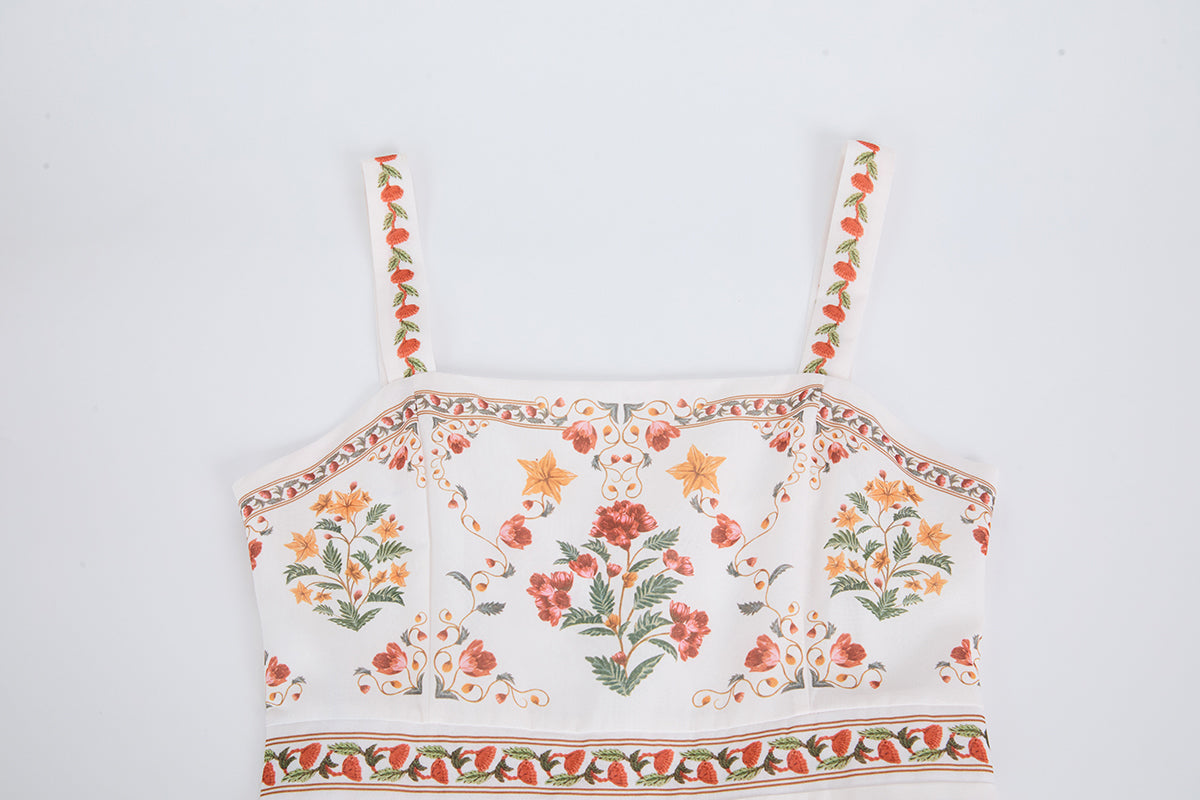 Women Summer Elegant Printing A Line Dress  DestGlow