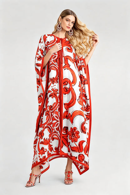 Women Summer Printed Loose Fitting Casual Dress  DestGlow