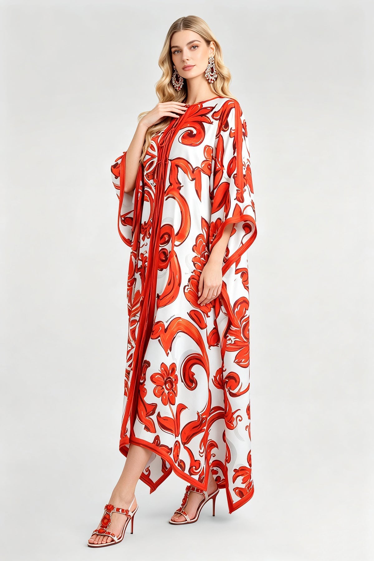 Women Summer Printed Loose Fitting Casual Dress  DestGlow