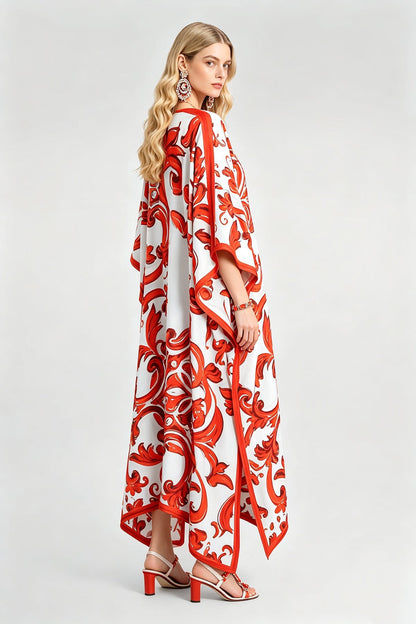 Women Summer Printed Loose Fitting Casual Dress  DestGlow