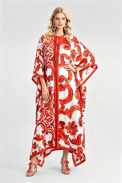 Women Summer Printed Loose Fitting Casual Dress  DestGlow