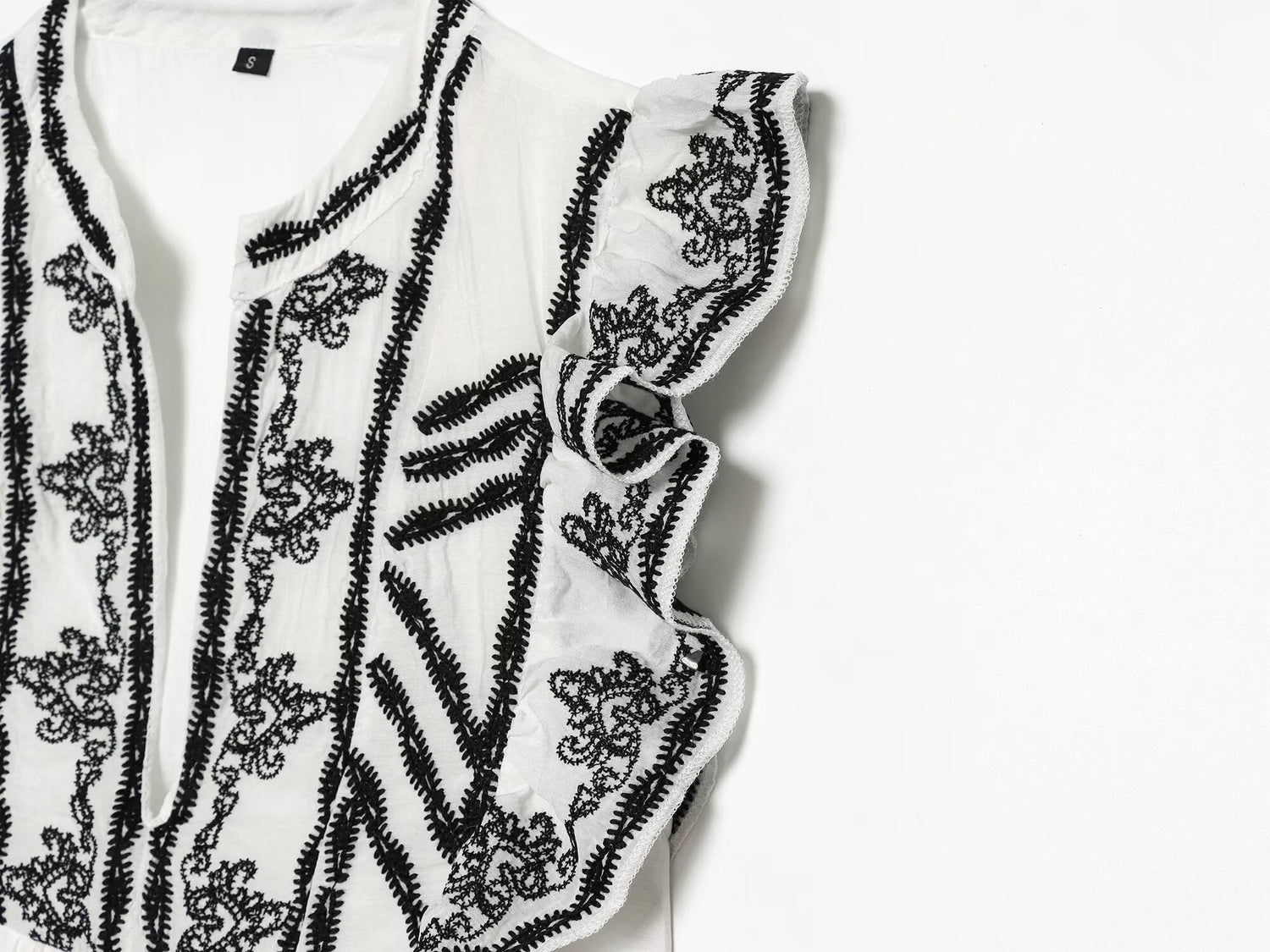 Women Clothing Summer Casual Loose Contrast Color Embroidered Dress  DestGlow