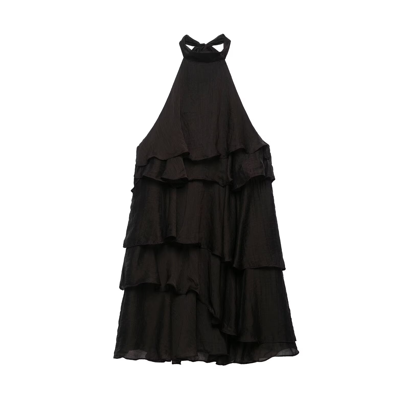Women Clothing Summer Knot Laminated Decoration Short Dress  DestGlow