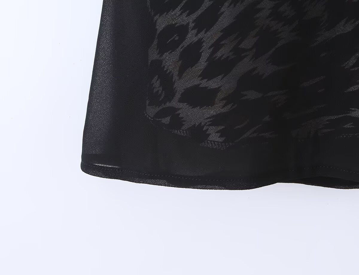 Vintage Leopard Print Halter Spaghetti Straps Dress Women Sexy Big Backless Slim Fit Seaside Holiday Midi Dress  DestGlow