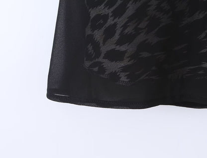Vintage Leopard Print Halter Spaghetti Straps Dress Women Sexy Big Backless Slim Fit Seaside Holiday Midi Dress  DestGlow