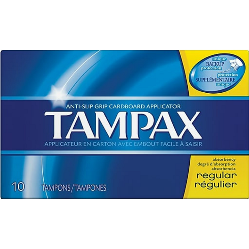 Tampax Cardboard Tampons Regular Absorbency, Anti-Slip Grip, LeakGuard Skirt, Unscented by Pasteur Pharmacy