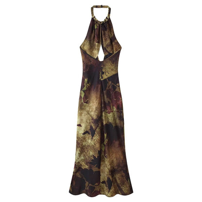 Summer Women Clothing Sexy Printed Halter Dress  DestGlow