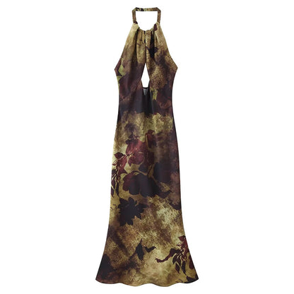 Summer Women Clothing Sexy Printed Halter Dress  DestGlow