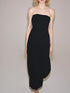 Women Clothing Summer Office High Grade Light Luxury Dress Solid Color Long Dress  DestGlow