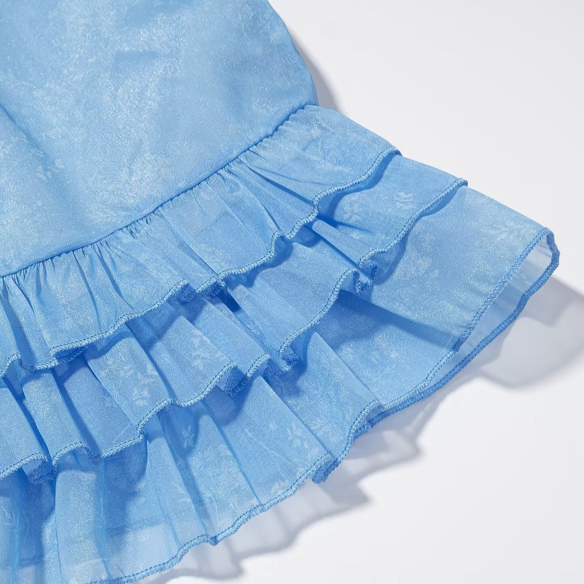 Waist Controlled Long Sleeves Ruffled Short Dress Early Autumn  DestGlow