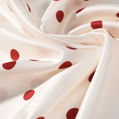 Women Clothing Summer Sweet Niche round Neck Polka Dot Print Stringy Selvedge Dress  DestGlow