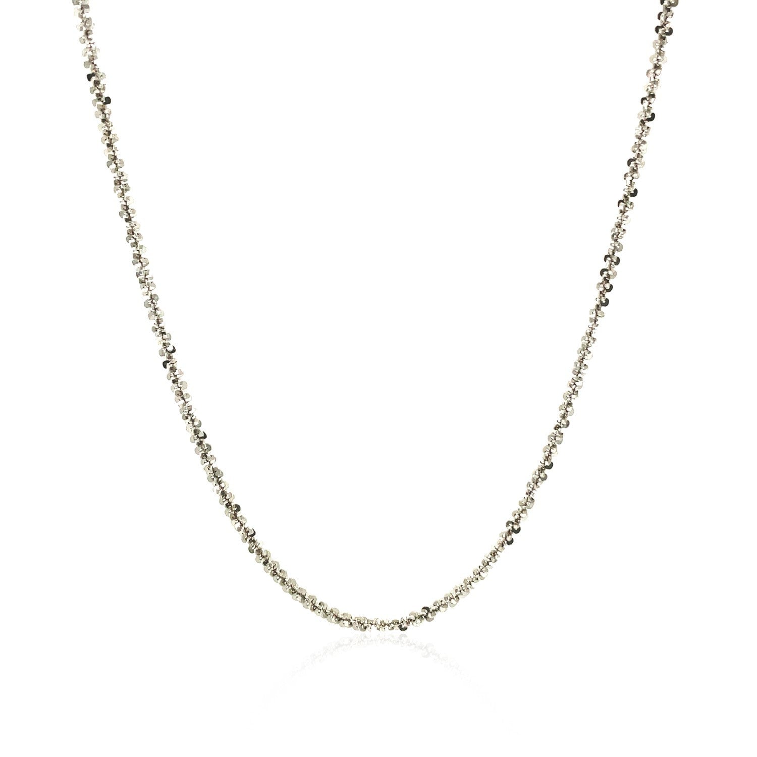 Rhodium Plated 1.7mm Sterling Silver Sparkle Style Chain by Bids.com