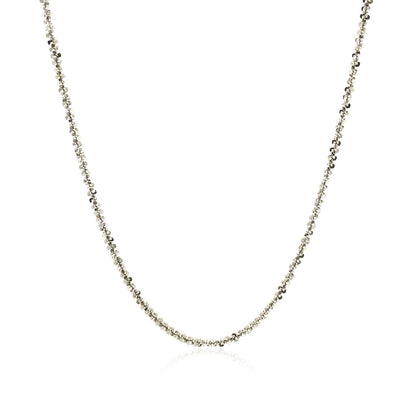 Rhodium Plated 1.7mm Sterling Silver Sparkle Style Chain by Bids.com