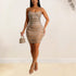 Women Heavy Embroidery Drilling Sexy Slip Dress Elegant Dinner Dress  DestGlow