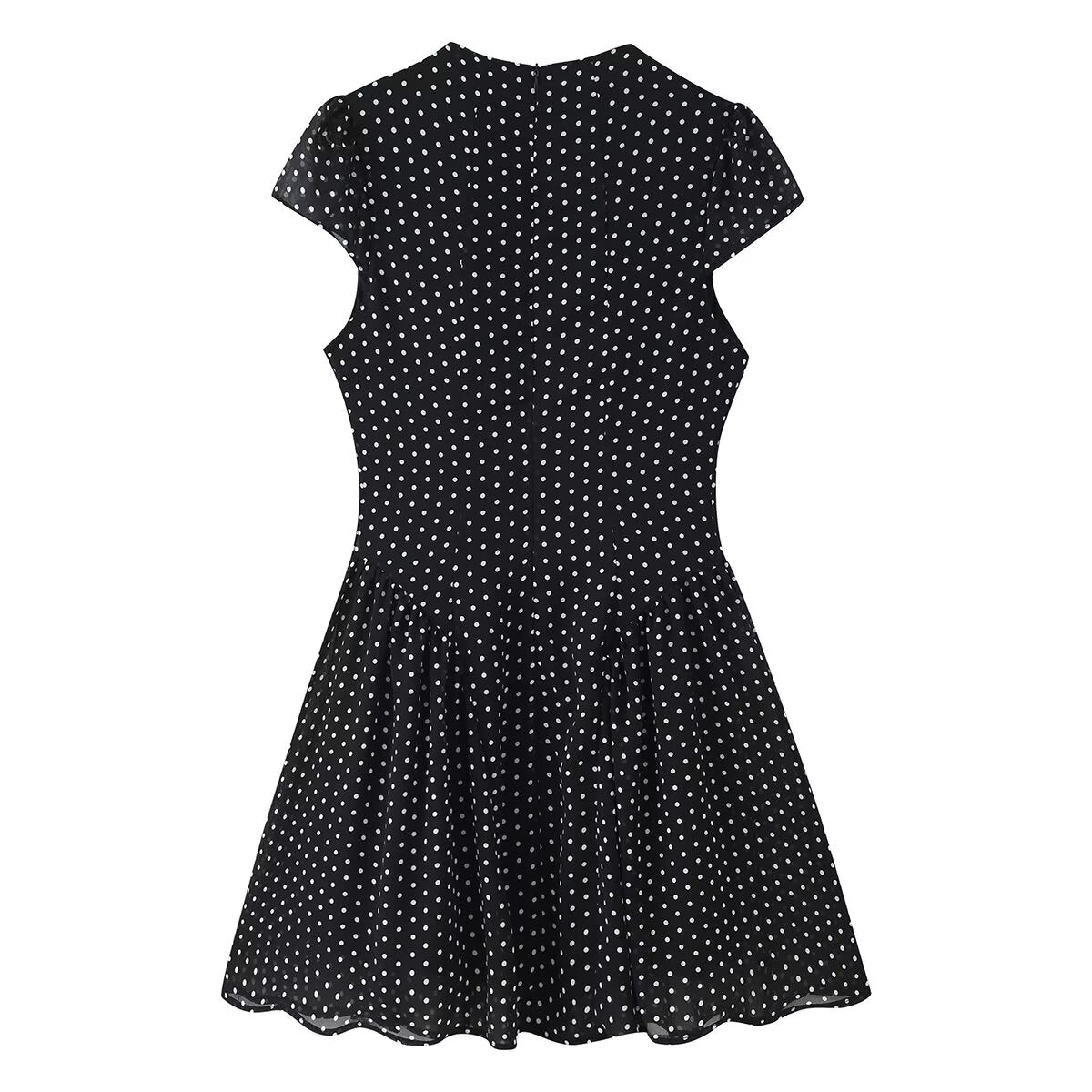 Women Polka Dot Waist Controlled Dress  DestGlow