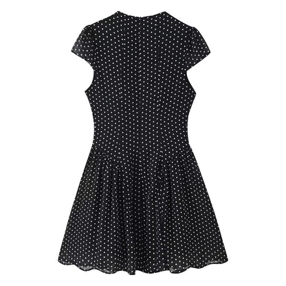 Women Polka Dot Waist Controlled Dress  DestGlow