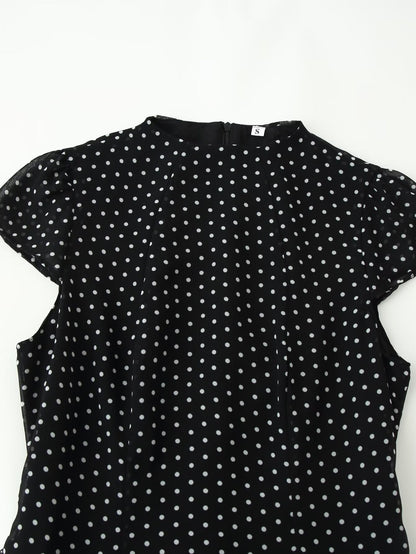 Women Polka Dot Waist Controlled Dress  DestGlow