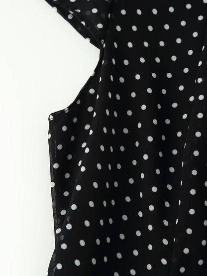Women Polka Dot Waist Controlled Dress  DestGlow
