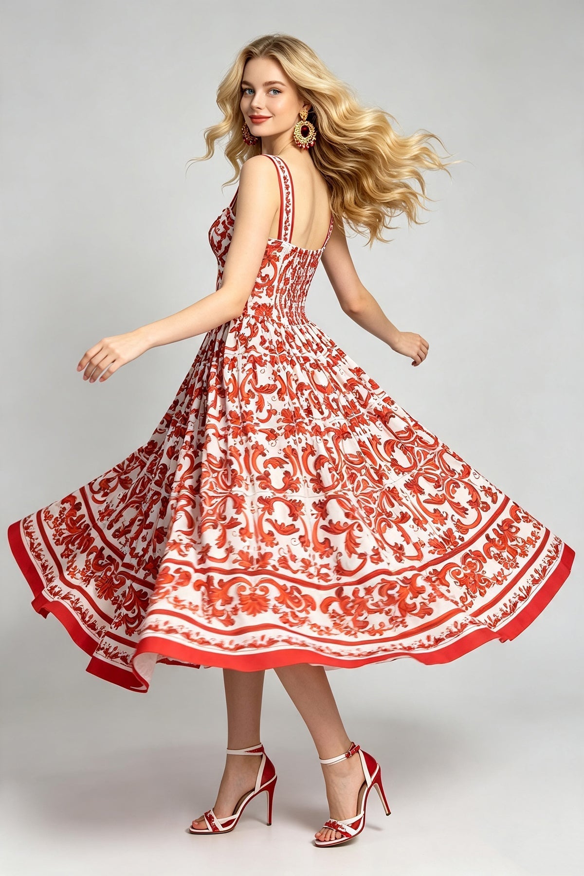 Women Summer Printed Halter Maxi Dress  DestGlow
