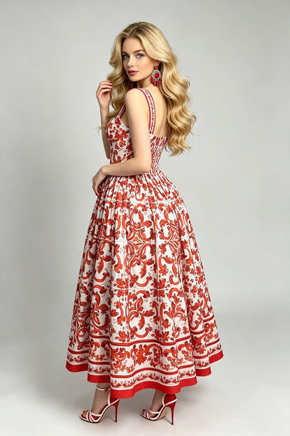 Women Summer Printed Halter Maxi Dress  DestGlow