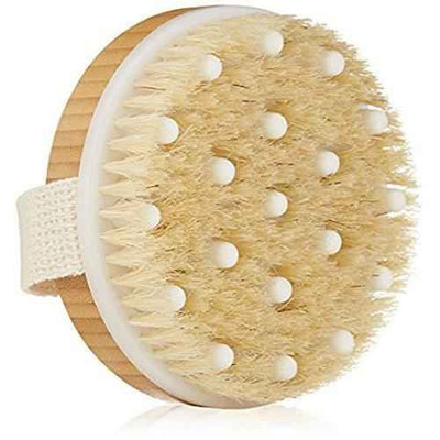 Touch Me Dry / Wet Body Brush By - Natural Boar's Bristle - Remove Dead Skin And Toxins, Cellulite Treatment, Exfoliates, Stimulates Blood Circulation, Massage 2-in-1