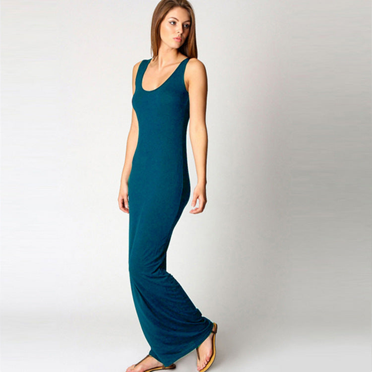 Summer Casual Women Clothing Sexy Vest Maxi Dress Sleeveless Slim Dress by Ragazza