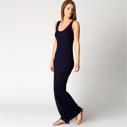 Summer Casual Women Clothing Sexy Vest Maxi Dress Sleeveless Slim Dress by Ragazza