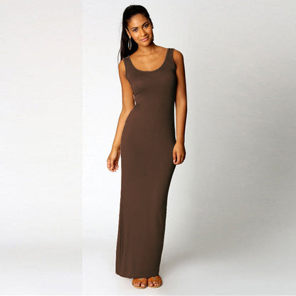Summer Casual Women Clothing Sexy Vest Maxi Dress Sleeveless Slim Dress by Ragazza