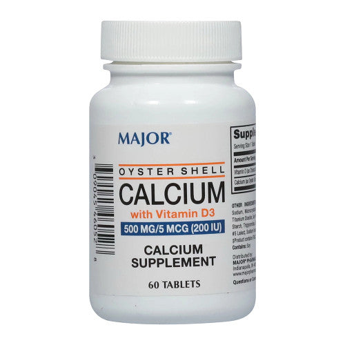 Major Oyster Shell Calcium 500 Mg With Vitamin D by Pasteur Pharmacy
