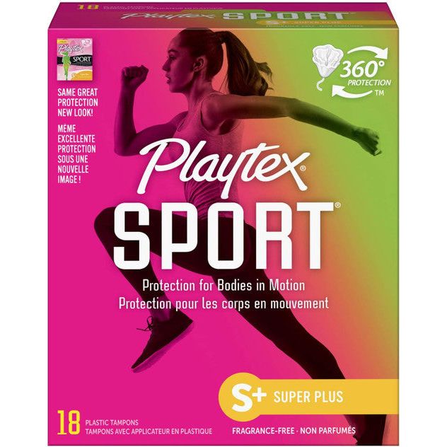 Playtex Sport Plastic Tampons Unscented Super Plus Absorbency 