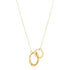 14k Yellow Gold High Polish Linked Double Circle Cutout Necklace  DestGlow