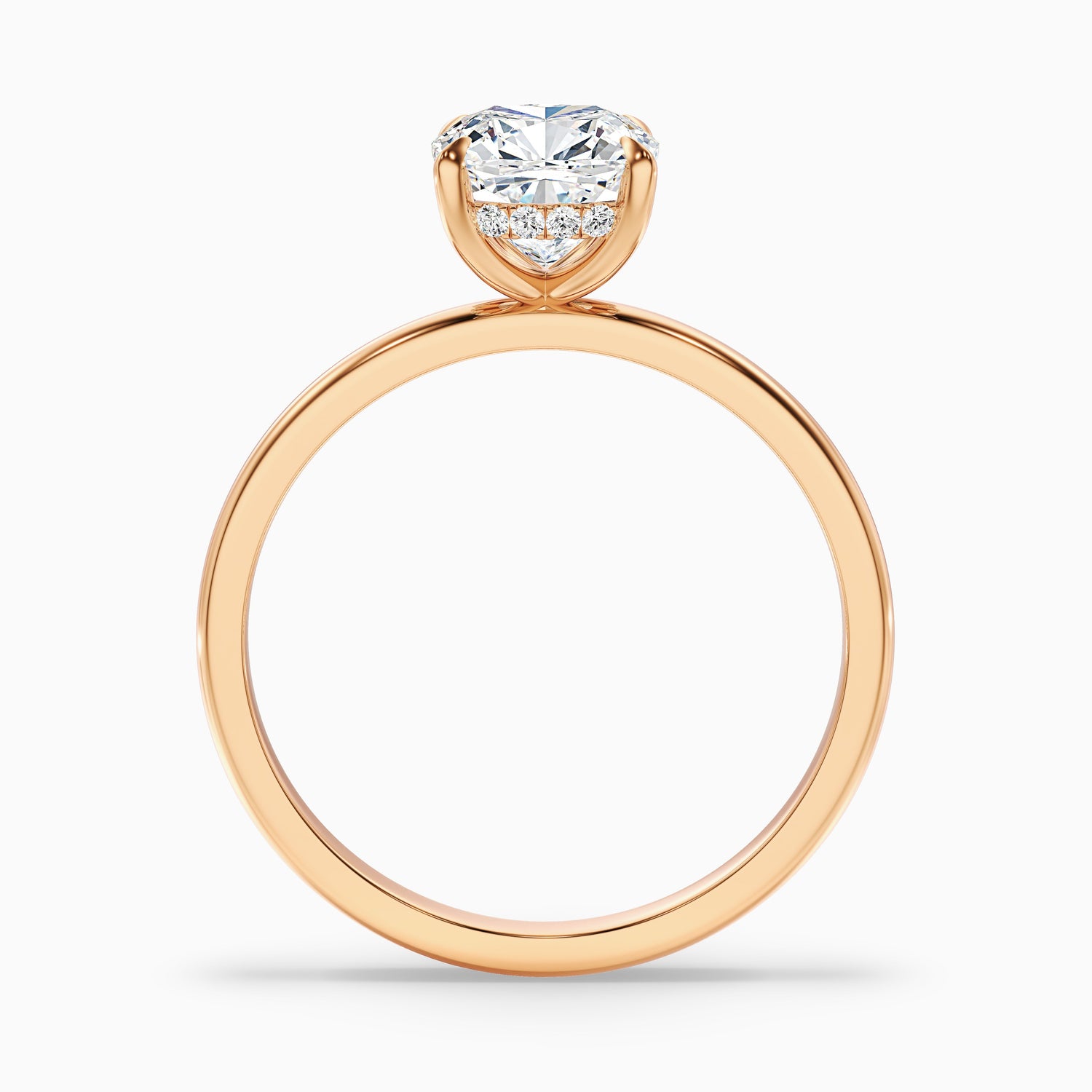 Kyla 5.5 Carat Cushion Cut Hidden Halo Moissanite Diamond Ring in 10k Yellow Gold