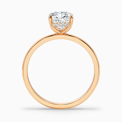 Kyla 3.5 Carat Cushion Cut Hidden Halo Moissanite Diamond Ring in 10k Yellow Gold