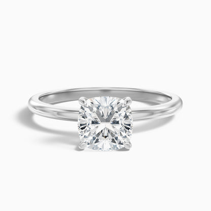 Kyla 5 Carat Cushion Cut Hidden Halo Moissanite Diamond Ring in 18k Rose Gold