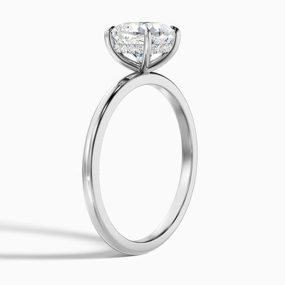 Kyla 3.5 Carat Cushion Cut Hidden Halo Moissanite Diamond Ring in 18k Yellow Gold
