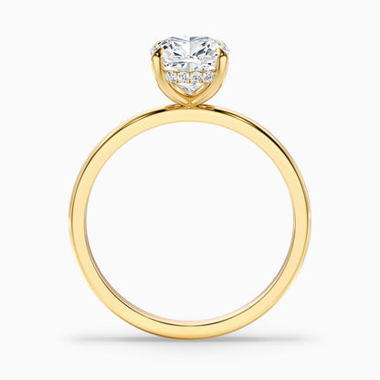 Kyla 3.5 Carat Cushion Cut Hidden Halo Moissanite Diamond Ring in 10k Rose Gold