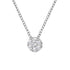 14K White Gold 1/4 Cttw Shared Prong Set Round-Ct Diamond 7 Stone Floral Cluster 18" Pendant Necklace (H-I Color, SI2-I1 Clarity) by Bids.com