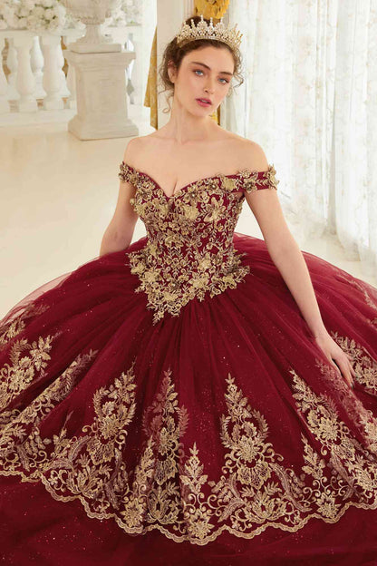 Ladivine 15705 Princess A-Line Off the Shoulder Ball Quinceanera Dress by DiscountDressShop