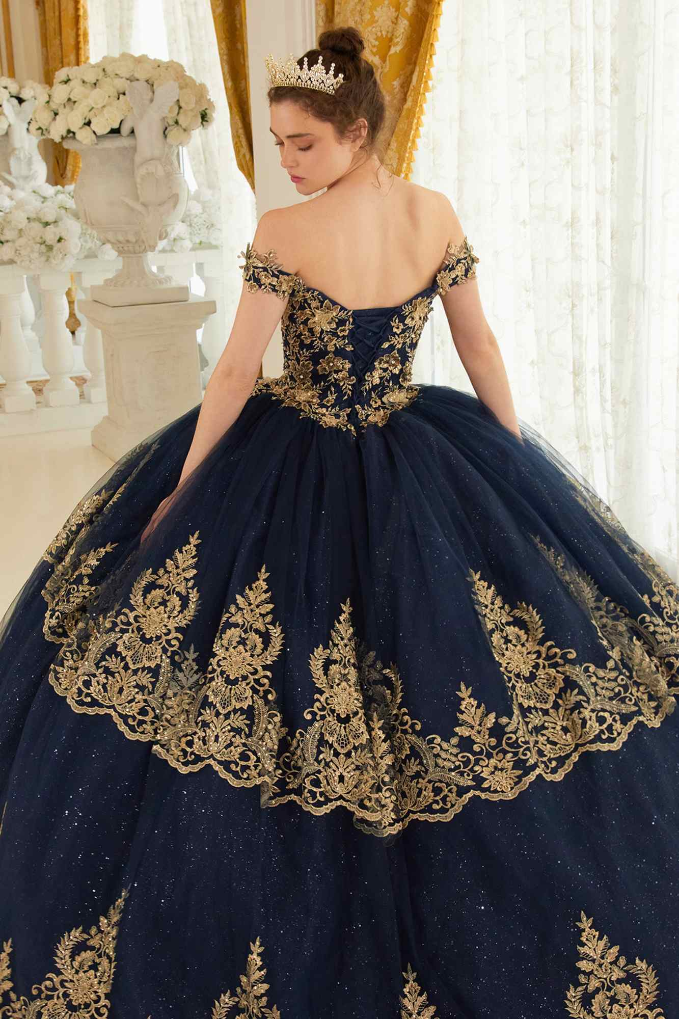 Ladivine 15705 Princess A-Line Off the Shoulder Ball Quinceanera Dress by DiscountDressShop