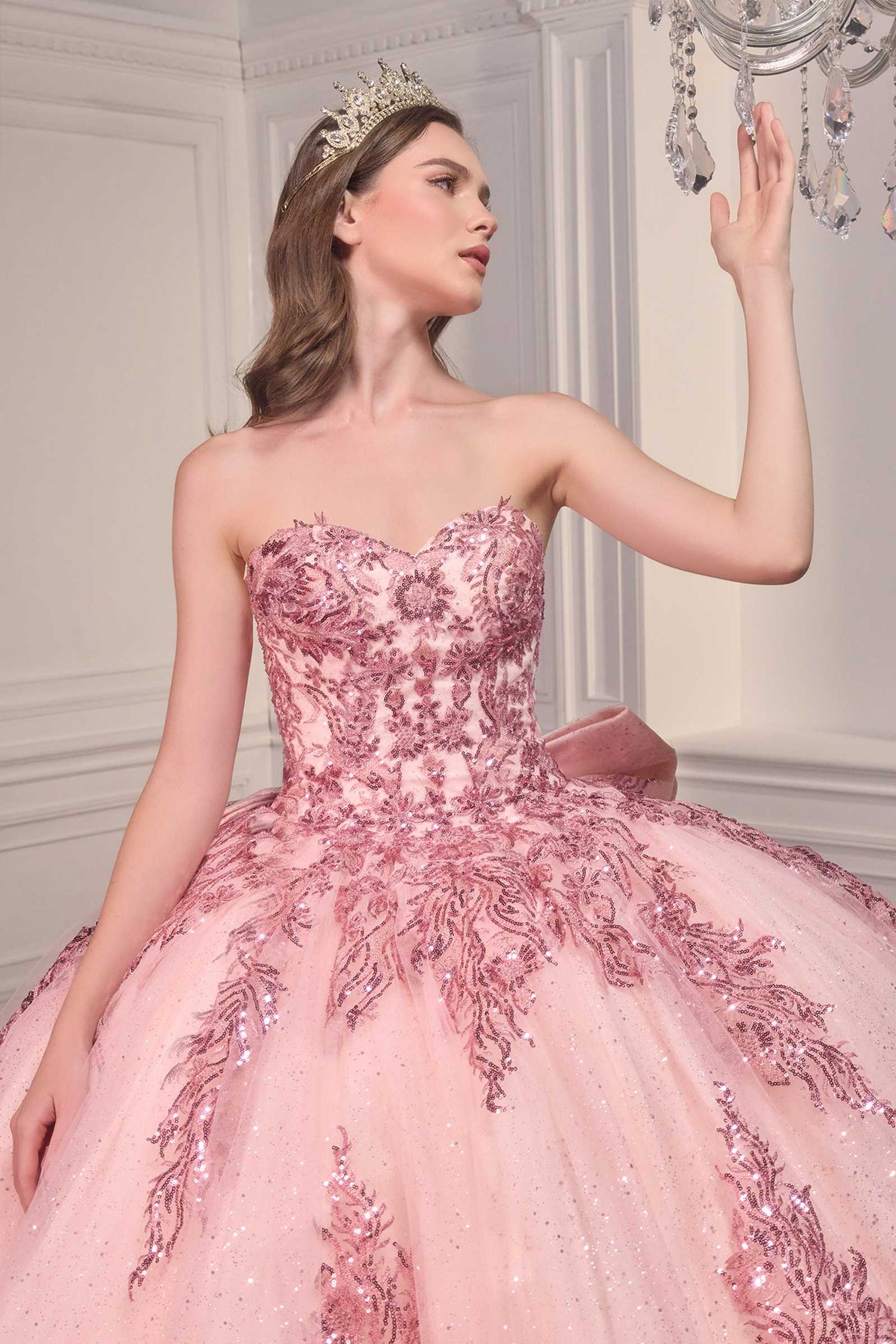 Ladivine 15715 Strapless Quinceanera Poofy A-Line Sweet 16 Gown by DiscountDressShop