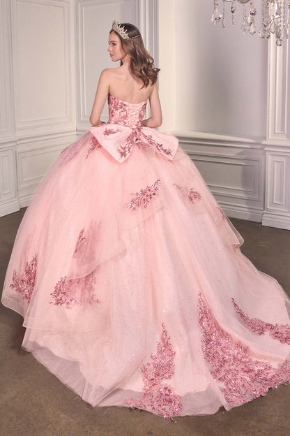 Ladivine 15715 Strapless Quinceanera Poofy A-Line Sweet 16 Gown by DiscountDressShop