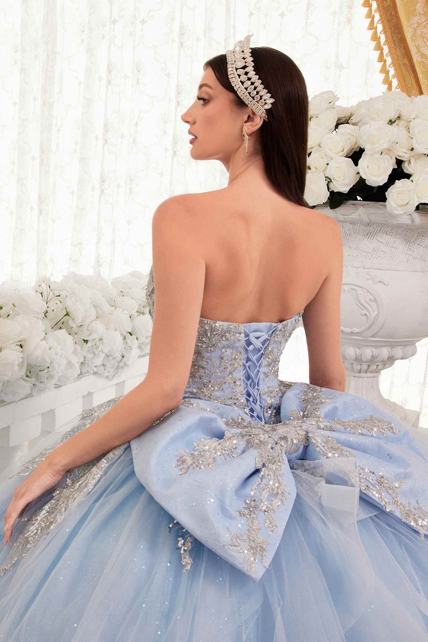 Ladivine 15715 Strapless Quinceanera Poofy A-Line Sweet 16 Gown - DestGlow