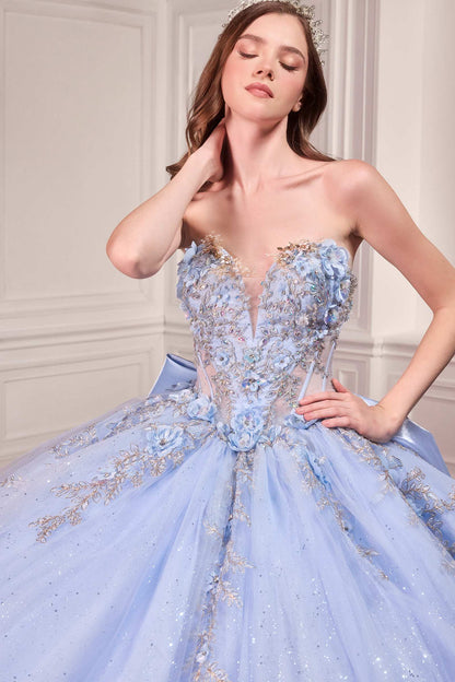 Ladivine 15726 Strapless Sweetheart Quinceanera Ball Gown by DiscountDressShop