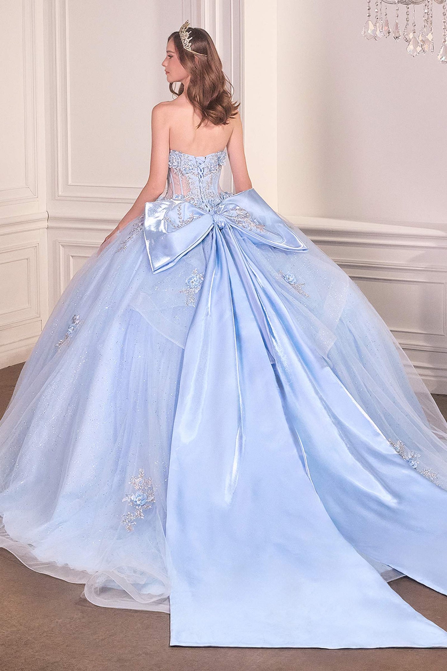 Ladivine 15726 Strapless Sweetheart Quinceanera Ball Gown by DiscountDressShop