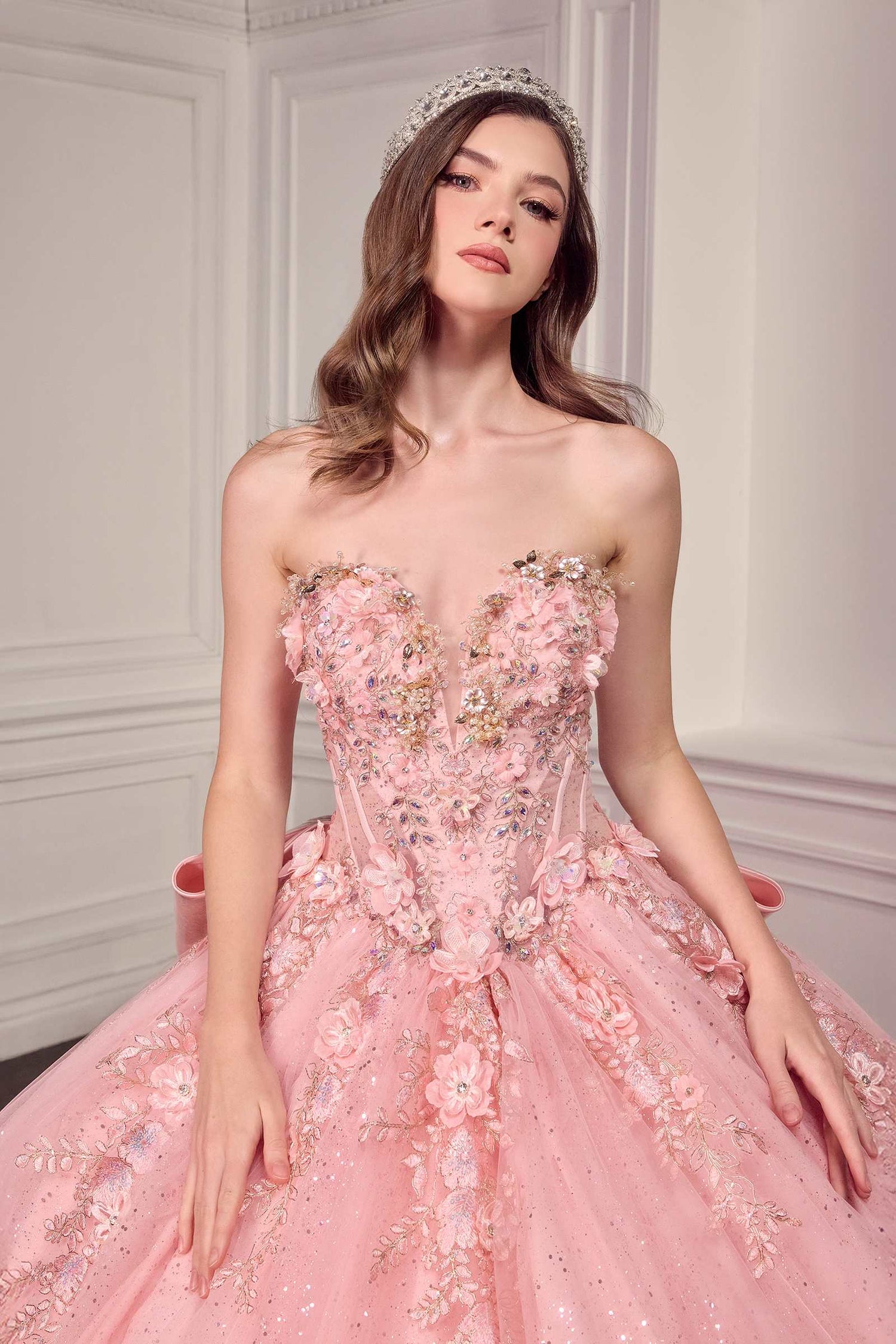 Ladivine 15726 Strapless Sweetheart Quinceanera Ball Gown by DiscountDressShop